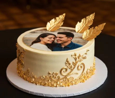 Couple Photo Cake