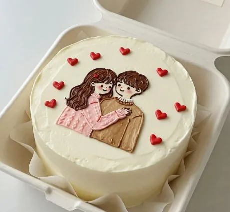 Cute Couple Bento Cake