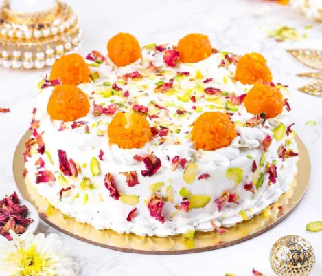 Motichoor Laddu Cake