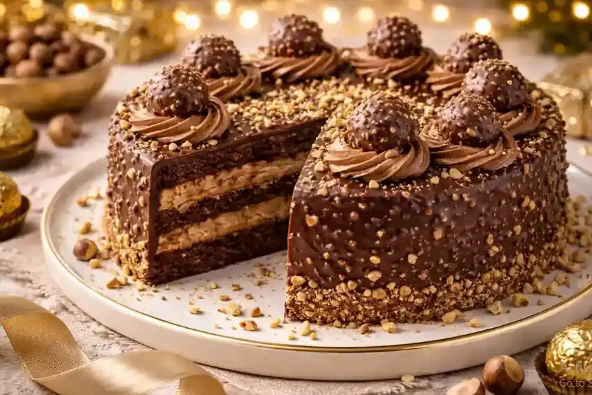 Ferrero Chocolate Ganache Cake